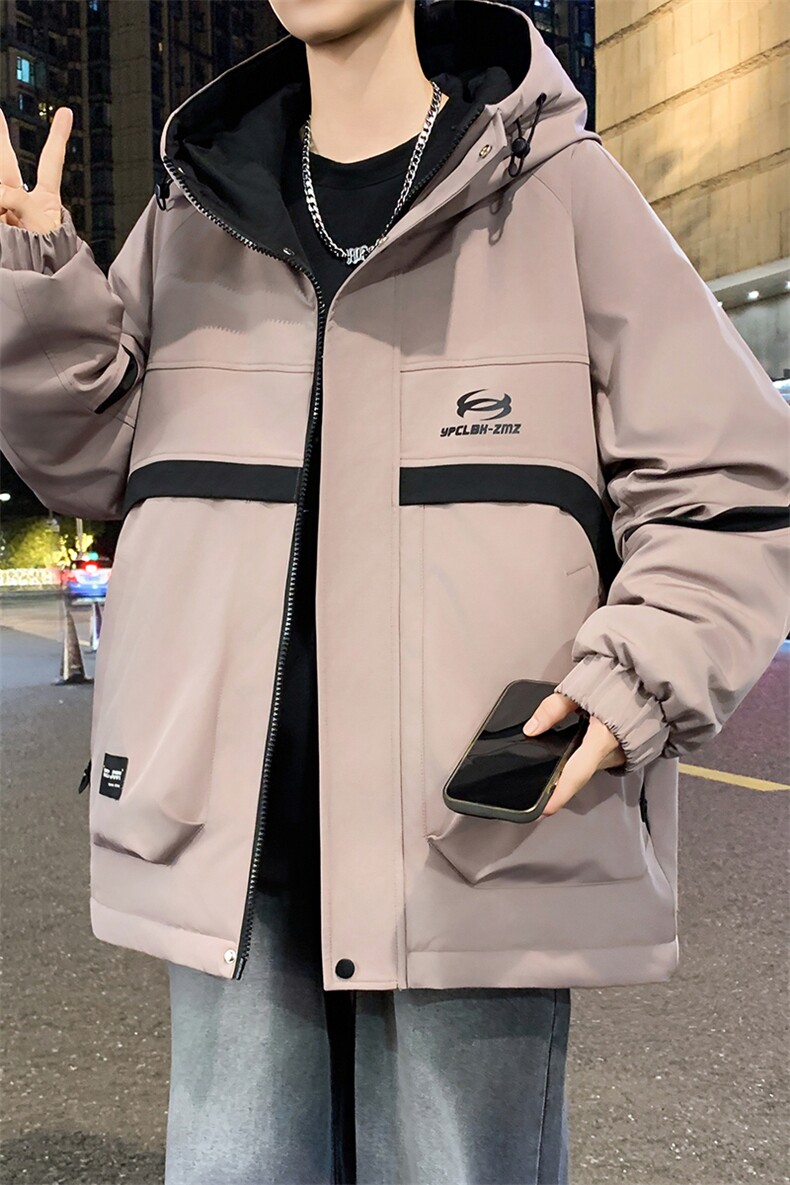 数据款秋冬季加绒加厚青少年连帽夹克男潮牌设计感外套JK8802-P75,男装夹克,星座301D(原星座1004-8）