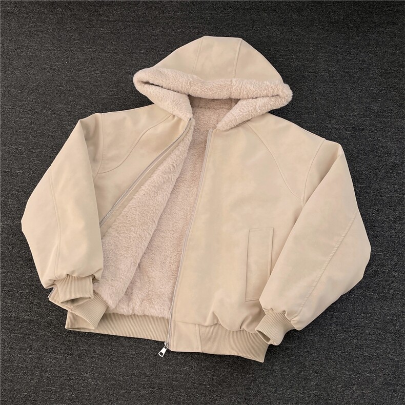 座山雕连帽棉服男冬季加绒加厚连帽皮衣棉衣美式外套M318-P108,男装皮衣,星座308B-2