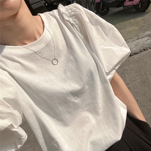 泡泡袖小衫图片