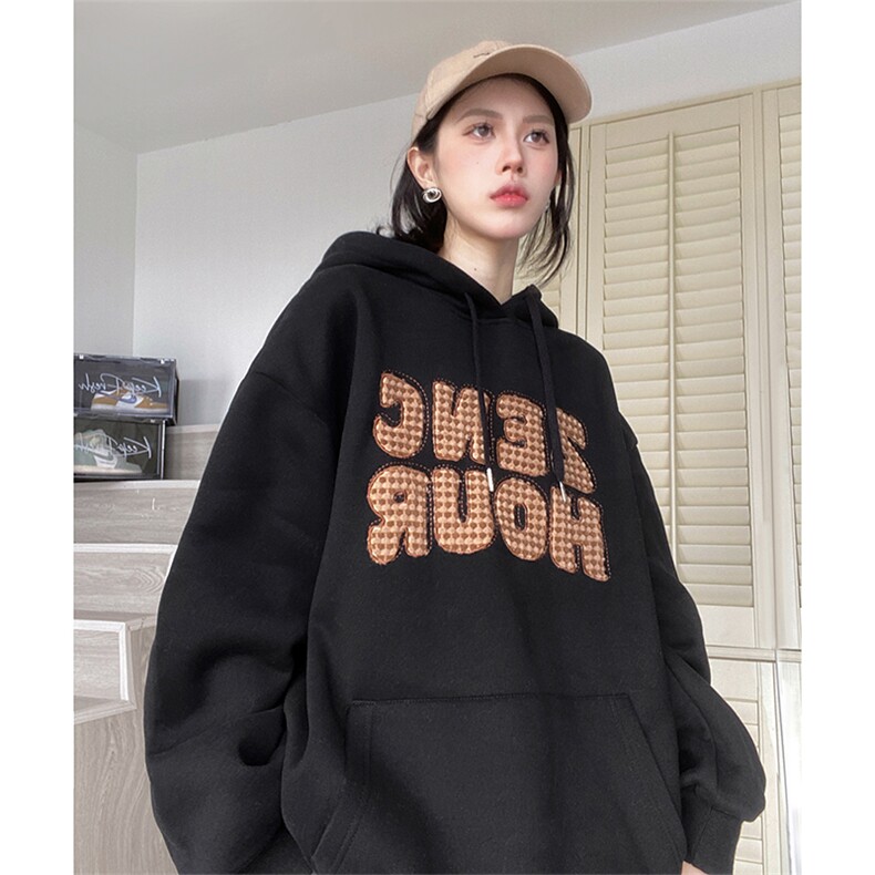 QC5192-TP45控价68贴布绣卫衣情侣连帽大码美式潮流帽衫男女,男装卫衣,电商A102-1