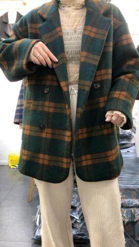 羊毛加棉大衣，女装，E·风尚