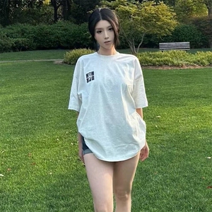 万针全刺绣工艺抖音得物高品质260克重磅纯棉双纱美式高街短袖T恤图片