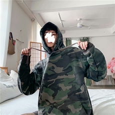 秋季ins复古原宿风工装迷彩卫衣男韩版百搭情侣外套W1707-P30，男装卫衣，星座512-2