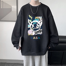 S6275-P28秋季圆领卫衣男大码韩版宽松长袖外套，男装卫衣，电商A040