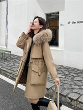 大毛领派克服和派克羽绒服，女装羽绒服，名迅