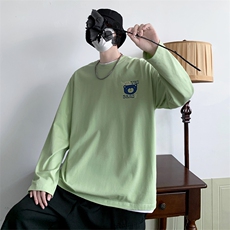 C008P28秋季港风潮流宽松长袖t恤打底衫男，男装T恤，星座1204-3