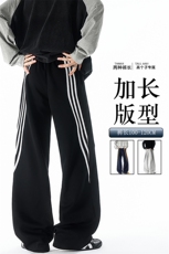 190加长高个子三条杠运动裤男直筒阔腿宽松百搭休闲卫裤KZ077P55，男装休闲裤，电商B312