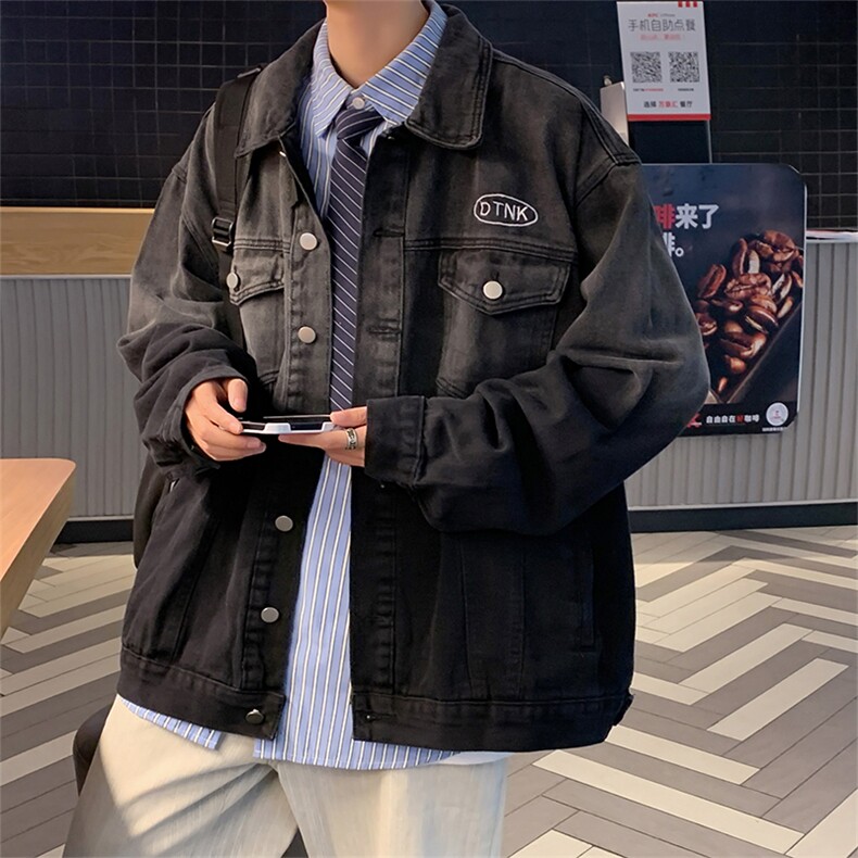 牛仔外套男春秋韩版潮流潮牌夹克男休闲上衣服JK0892-P75,男装夹克,星座308B-1