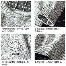 M19072-P45加绒款-P65加厚加绒毛衣男大码毛线衣男针织衫男线衫，男装针织衫/毛衣，电商A040A