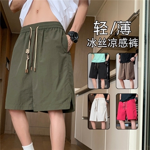 夏季薄款开衩设计五分短裤男DK059模特酒店锦纶(S-2XL)TP22