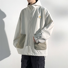 2024春季新款现货户外双面穿立领夹克男冲锋衣外套JK902-P80，男装夹克，星座1204-3