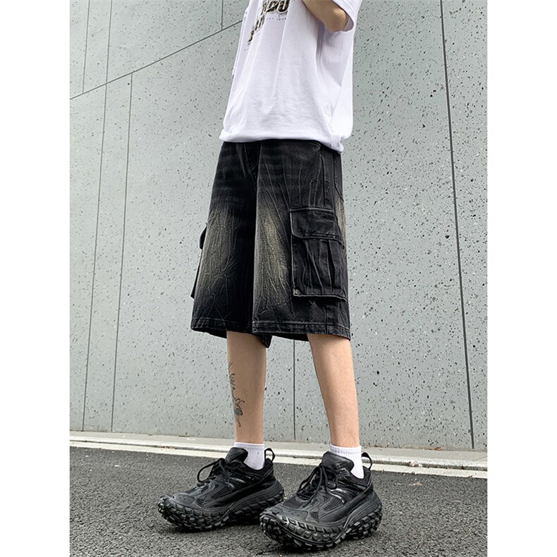 B221 美式ins高街小众夏季重工艺工装牛仔短裤 LK24177-P60 控78图片