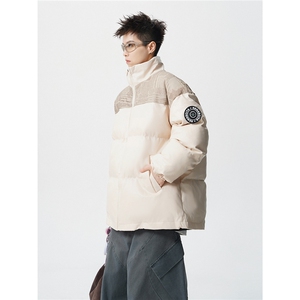 PU皮棉服冬季宽松港风棉衣立领冬装棉袄PM01-P115限168抖音控178图片