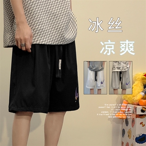 冰丝短裤五分裤潮牌男女同款宽松直筒 DK01-特批25图片