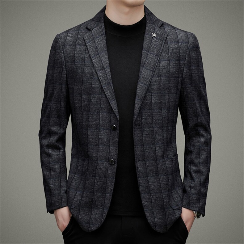 DJ2230钱塘2020-3中年男士时尚休闲简约百搭秋冬季西服货稳P152，男装西服，钱塘207-3