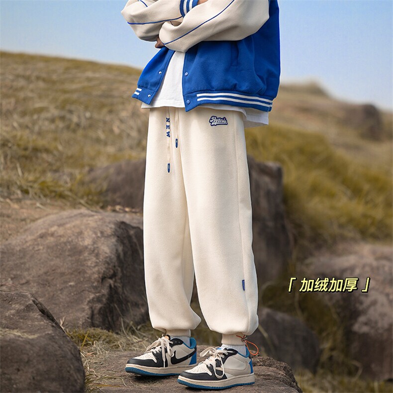 2024冬季新款cityboy大码超厚北极绒摇粒绒卫裤M-5XHK22587-P60,男装休闲裤,电商A022