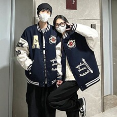 美式棒球服外套女潮秋冬季新款宽松百搭潮夹克JK781-P65，男装夹克，星座208-5