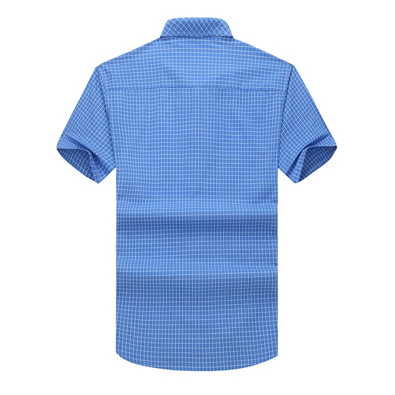 夏装新款加肥加大码男式短袖衬衫格子休闲衬衣XL-7XL19C01,男装衬衫,星座802