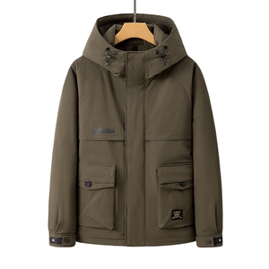 2025新款冬季短款工装连帽羽绒服525P350图片