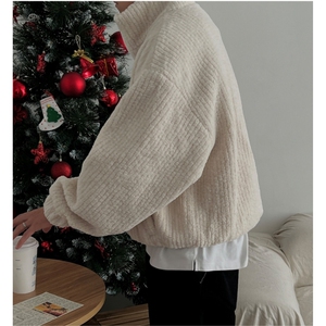 翻领灯芯绒宽松棉服男士秋季新款重工加厚高克重毛绒短款夹克外套图片