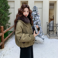 新款现货白鸭绒羽绒服女2025冬新款时尚洋气显瘦保暖外套派克服，女装羽绒服，韩然一族