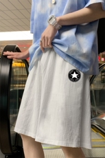 YD33008-P25港风潮牌亚麻短裤男大码棉麻五分裤男中裤沙滩裤，男装休闲裤，电商A040