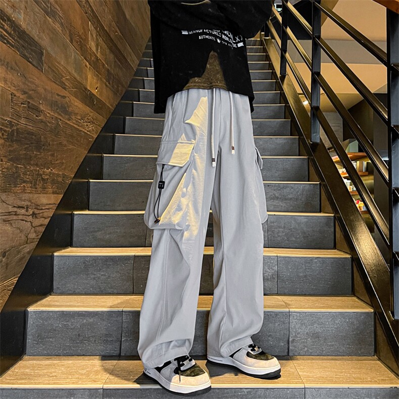春夏新款微弹面料伞兵工装裤潮牌弯刀休闲裤子男8226-特批38控68图片