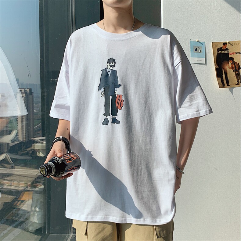 ！2021春夏纯棉男士短袖T恤百搭圆领半袖体恤上衣T235特P20,男装T恤,电商B220