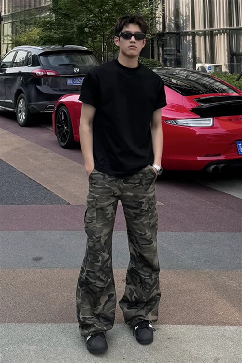 【网图】B221美式ins多口袋休闲迷彩工装裤子LK24254-特P48控78,男装工装外套,电商B221