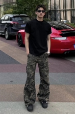 【网图】B221美式ins多口袋休闲迷彩工装裤子LK24254-特P48控78，男装工装外套，电商B221