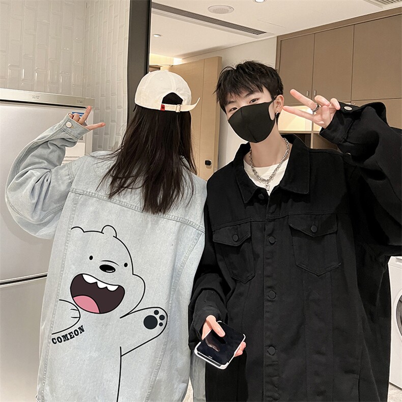 牛仔夹克男大码牛仔外套男茄克NJ77131-P60加绒款-P75,男装夹克,电商A040