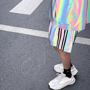 痞帅短袖衬衫嘻哈暗黑反光镭射T恤运动裤套装tz02裤子p60衬衫p85图片