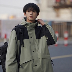 2025新款春季撞色冲锋衣夹克连帽外套JK21/P70108，男装夹克，星座202