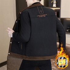 男式翻领刺绣夹克外套型男休闲百搭青年外套男J127-P73加绒P83，男装夹克，星座310B-3