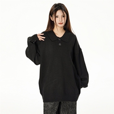 特批新款女模绵羊绒翻领高品质休闲毛衣针织衫A268-M501特批48，男装针织衫/毛衣，电商A268