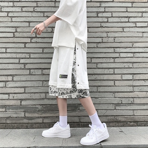 夏季假两件短裤男ins高街潮牌休闲百搭潮流宽松五分裤子D800-P28图片
