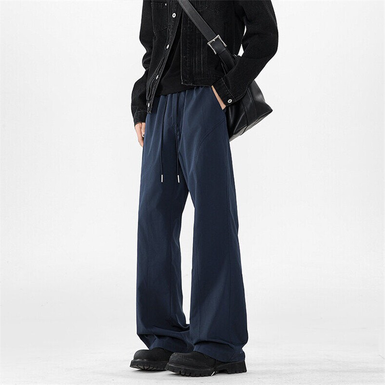 2025秋季新款现货30万件大码冰丝微喇休闲裤S-5XHK24800-特P15，男装休闲裤，电商A022