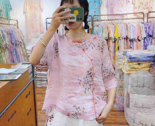 夏季新款苎麻小衫，女装，YNJDD