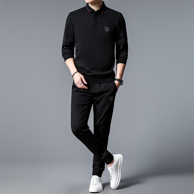 S30733-2钱塘2020-2时尚休闲百搭简约中青年男士长袖套装P132,男装休闲套装,钱塘207-2