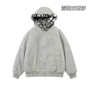 有货DMF8228-批125双面穿豹纹荔枝纹PU皮座山豹加绒图片