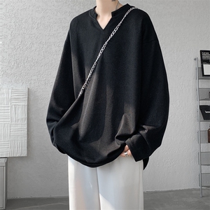 8XL-M长袖打底衫T恤V领针织体恤麦穗条卫衣加肥加大码TX3102特P35图片