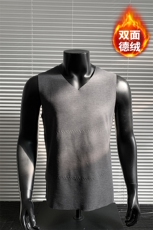 冬季双面德绒内衣打底男贴身保暖无骨缝合背心T24585-特P17控38，男装背心/马甲，电商A001-1