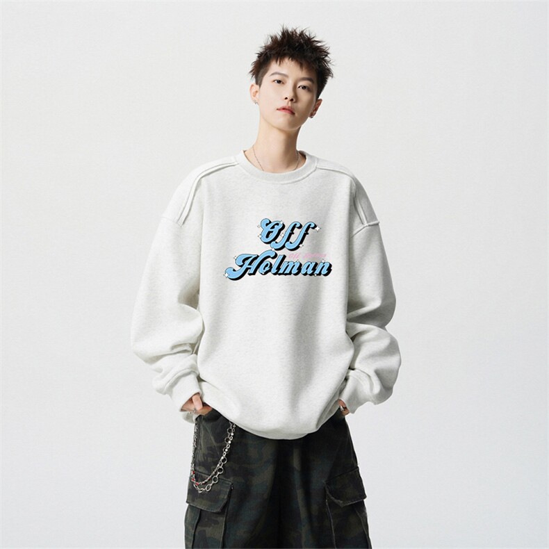 得物供货、重磅420克现货 圆领卫衣宽松HD019-1-WY2724LL-P35图片