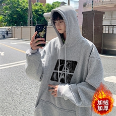 ！重磅大码M-4XL得物品质加厚连帽卫衣RH6245-特P35加绒P43，男装卫衣，星座610B-1
