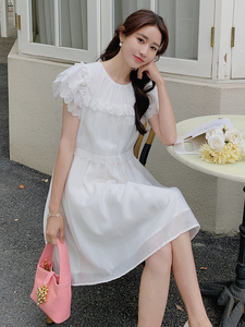 2023法式荷叶边设计精致少女感【现货】082-5079P115K168,领带裙搭配什么发型图片