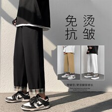 2022高街风运动潮流百搭抗皱休闲九分卫裤K615-特批：35，男装休闲裤，星座718-1
