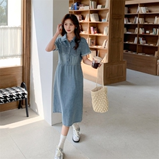 2025夏新品现货牛仔连衣裙+蕾丝披肩2C256-9510-P140-K195，女装连衣裙，2C256