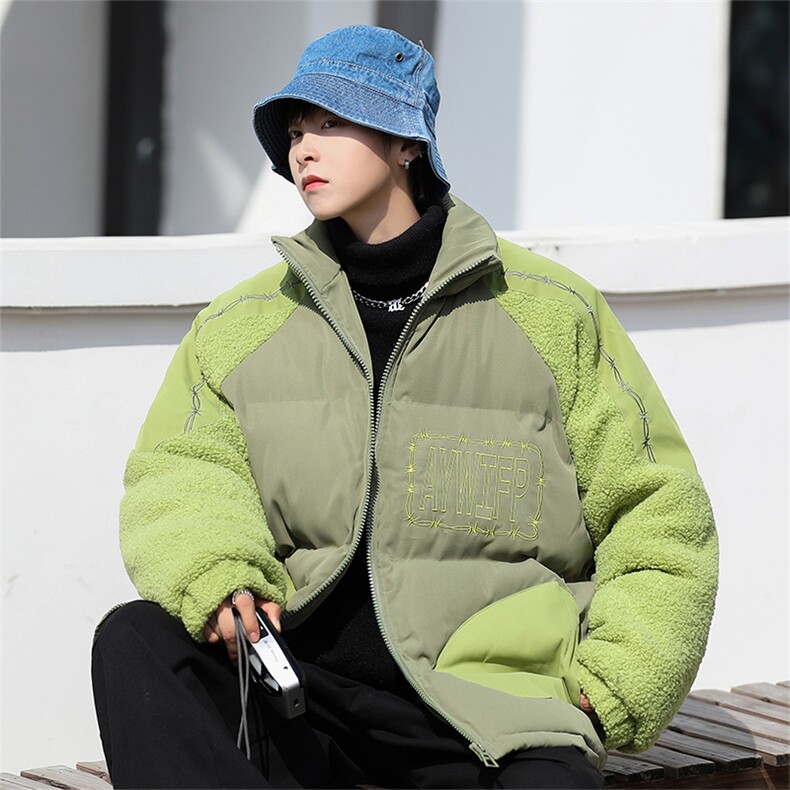 冬款棉服男新款潮牌棉衣棉袄子男冬季羊羔绒面包服外套M0822-P95,男装棉衣,星座308B-1