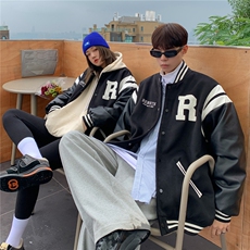 现货情侣装春装拼接毛巾绣棒球服夹克外套潮H686P118男，男装夹克，电商A341