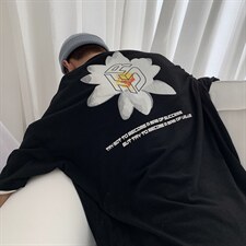 【】A003-HT1187-P25夏装新款花朵印花短袖T恤几物1，男装T恤，电商A003